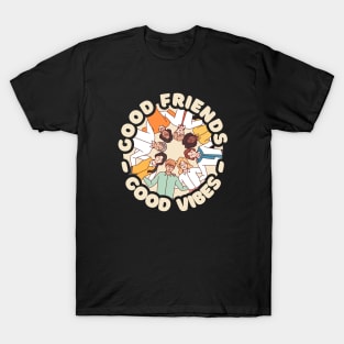 Good Friends Good Vibes Pastel T-Shirt